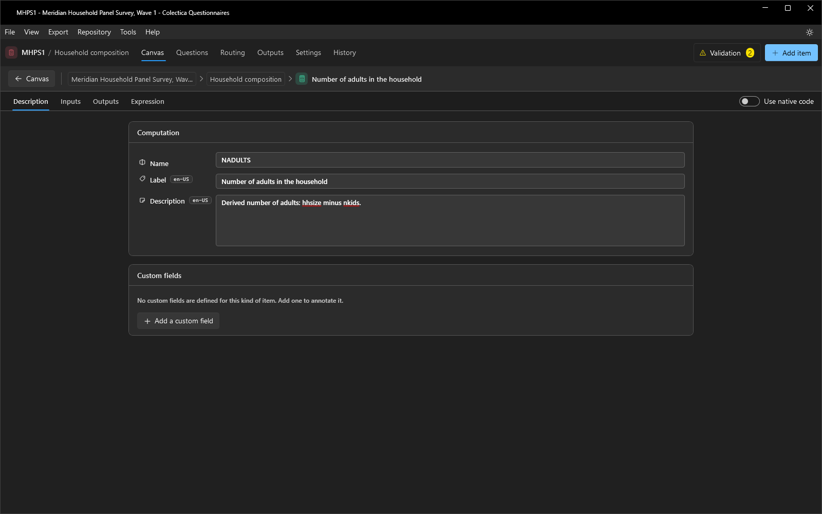 The computation editor